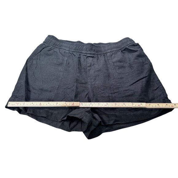 Old Navy Womens Elastic Waist Shorts S Dark Gray Linen & Viscose Blend - Picture 7 of 8